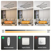 LED 5Bars Modern Chandelier Dimmable Adjustable Pendant Light CL-5BAR