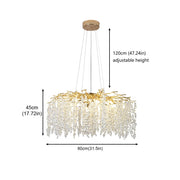 Golden Wisteria Crystal Chandelier 80cm - image 5