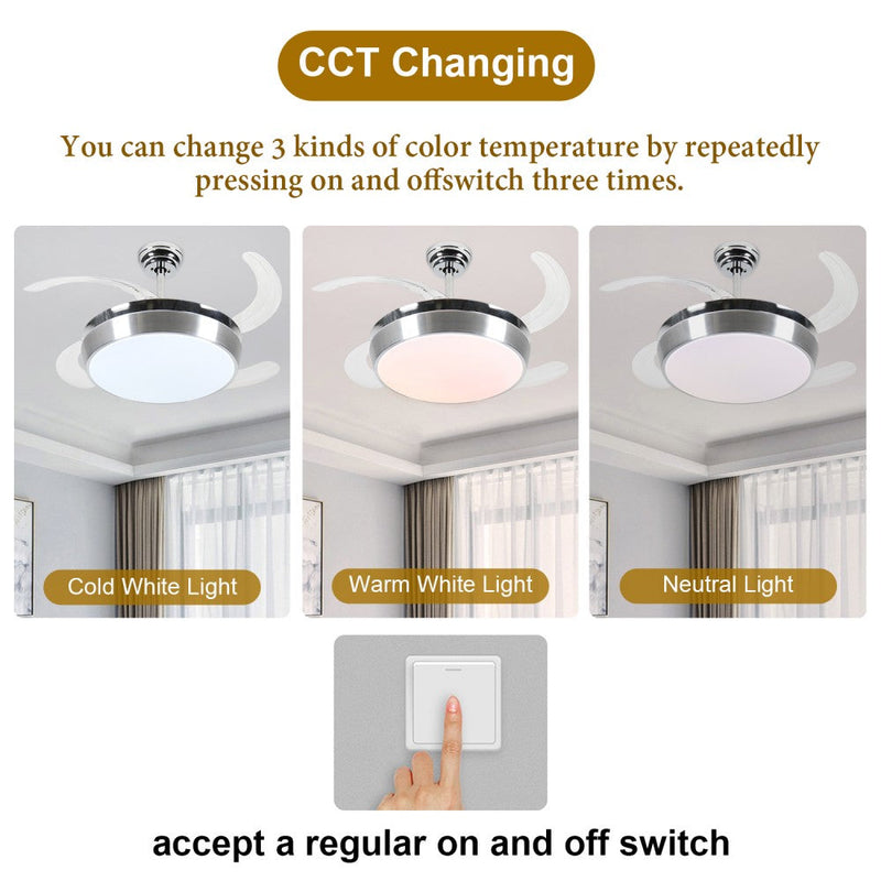 Windora Aether 42" Brushed Steel DC Ceiling Fan w/ 3CCT LED Remote Control - image 6