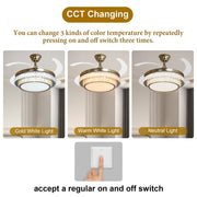 Windora Aurea 42" Gold Dual-Tone Crystal DC Ceiling Fan w/ 3CCT LED Remote Control - image 5