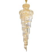 Crystal High Ceiling Chandelier Luxury Modern Spiral Light CL-LCAKE21