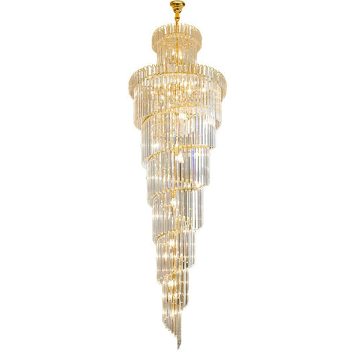 Crystal High Ceiling Chandelier Luxury Modern Spiral Light CL-LCAKE21
