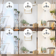 Silver Ceiling Fan with Light 42'' Fan with Remote Control CF-4201