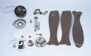 56" Ceiling Fan with Light Designer Silver&Brown ABS Blades CF-5603