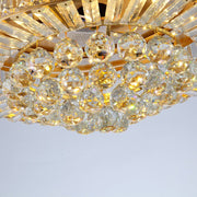 Ceiling Fan With Crystal Light 42''Vintage Gold Remote Control CF-4203