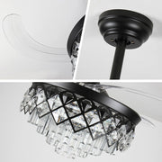 Windora Seraphine 42" Black Crystal Chandelier DC Ceiling Fan w/ 3CCT LED Remote Control - image 5