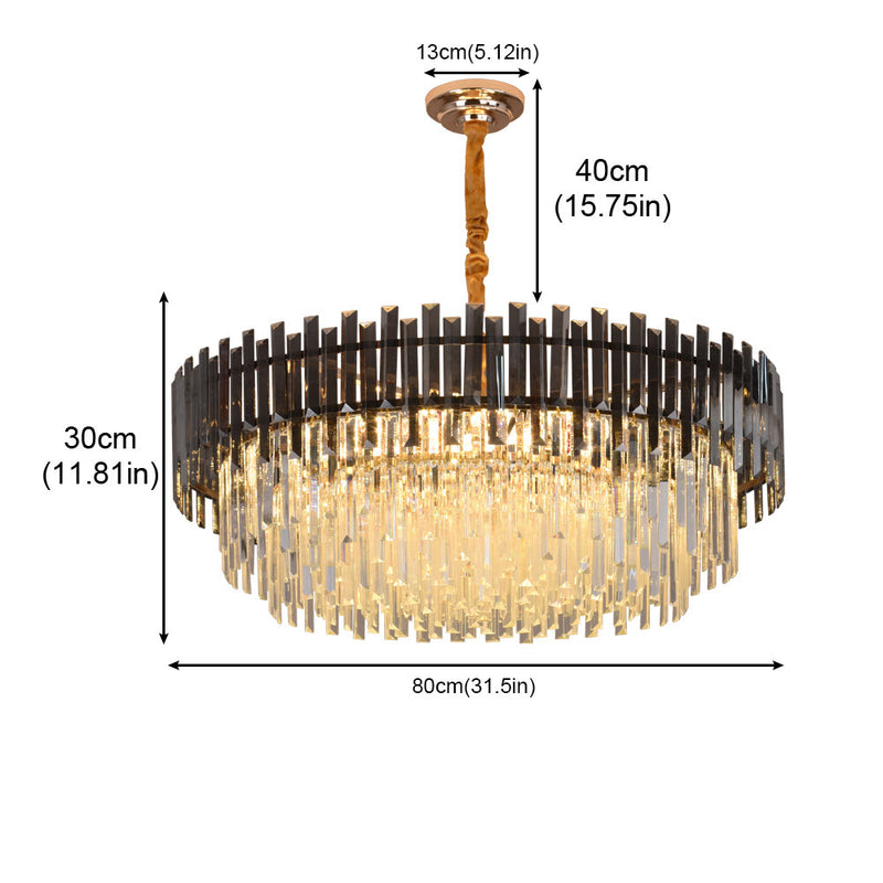 Noelle 18-Light Round Crystal Chandelier – 80cm - image 6