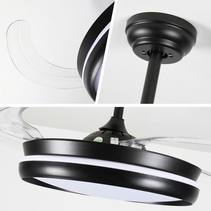 Windora Cyra 42" Black Halo DC Ceiling Fan w/ 3CCT LED Remote Control - image 5