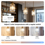 Modern Crystal Pendant Light Mini Chandelier Hanging Lamp Gold CL-SCL