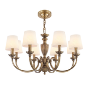 Solid Brass 8 Light Chandelier Antique Brass Pendant Lighting CL-VBC8