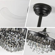 Windora Nyx 42" Black Crystal Chandelier DC Ceiling Fan w/ 3CCT LED Remote Control - image 5