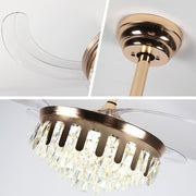 Windora Valen 42" Gold Crystal Chandelier DC Ceiling Fan w/ 3CCT LED Remote Control - image 5