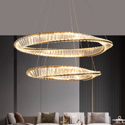 Vela Twin Ring Crystal Chandelier – Gold Finish - image 2
