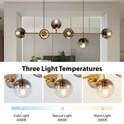 Modern Sputnik Chandelier 6-Light 125cm Smoke Cover Ceiling CL-SPC6