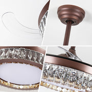Windora Calista 42" Antique Bronze Crystal Chandelier DC Ceiling Fan w/ 3CCT LED Remote Control - image 5