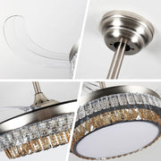 Windora Eloria 42" Dual-Tone Crystal DC Ceiling Fan w/ 3CCT LED Remote Control - image 5