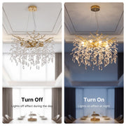 Crystal Tree Branches Chandelier 60cm Gold/Silver 8-Light Luxury Pendant CL-LCTB60