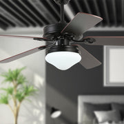 Black Ceiling Fan with Light 52'' Modern fan with Remote CF-5209