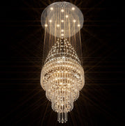 High Ceiling Crystal Chandelier Raindrop Staircase Chandelier CL-LRC