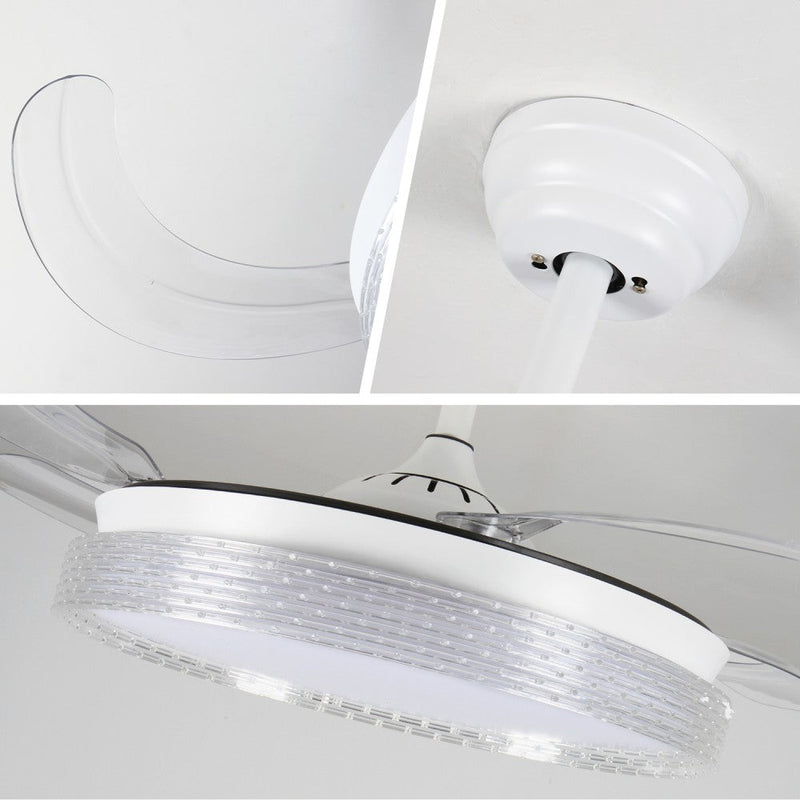 Windora Liora 42" White Weave DC Ceiling Fan w/ 3CCT LED Remote Control - image 5