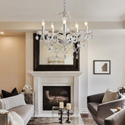Vintage Crystal Chandelier Glass Castle Ceiling Pendant Light CL-CC
