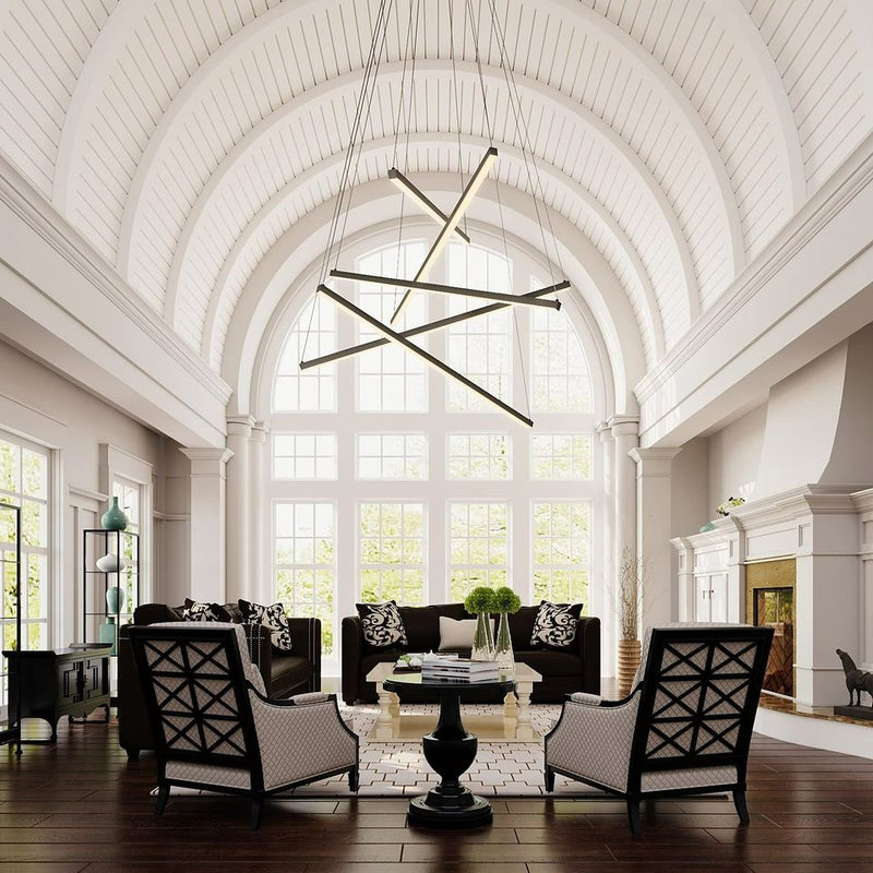 LED 5Bars Modern Chandelier Dimmable Adjustable Pendant Light CL-5BAR