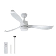56'' Ceiling Fan with Light Designer Pure White  ABS Blades CF-5605