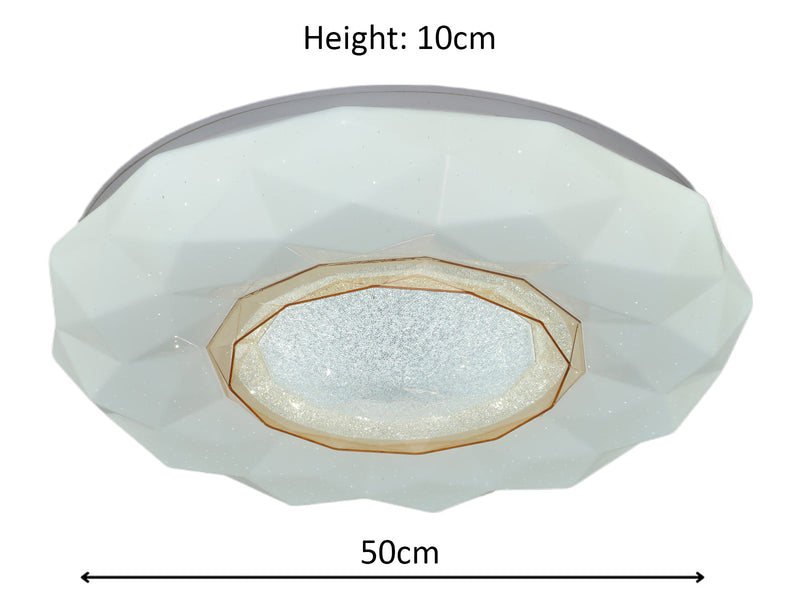 Thalina 36W Tri-Colour Dimmable Ceiling Oyster Light - image 5