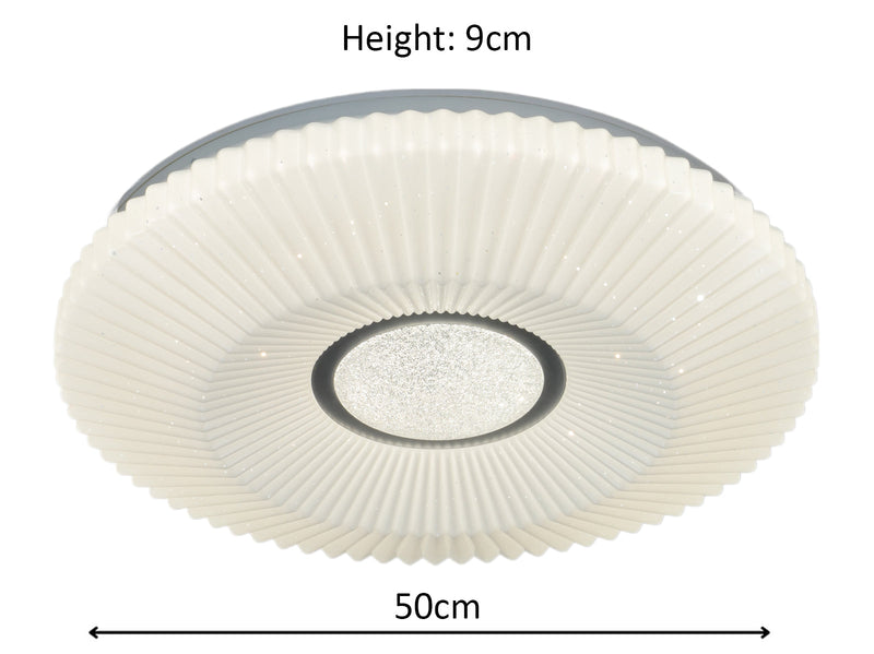 Solina 36W Tri-Colour Dimmable Ceiling Oyster Light - image 5