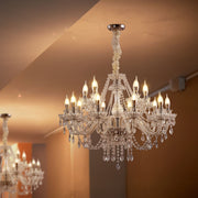 15 Lights Crystal Chandelier Large Ceiling Pendant Light CL-WCC15