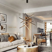 LED 5Bars Modern Chandelier Dimmable Adjustable Pendant Light CL-5BAR
