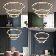 Zaria 3-Ring Crystal Chandelier – Tri-Colour Adjustable - image 6