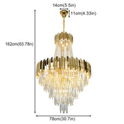 Aria 23-Light Gold Crystal Tiered Chandelier – 80cm - image 5