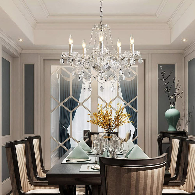 Vintage Crystal Chandelier Glass Castle Ceiling Pendant Light CL-CC