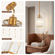 Modern Crystal Pendant Light Mini Chandelier Hanging Lamp Gold CL-SCL