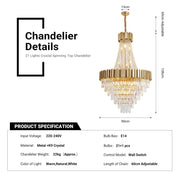 Luxury Crystal Spinning Top Chandelier Modern High Ceiling Light CL-CSTC