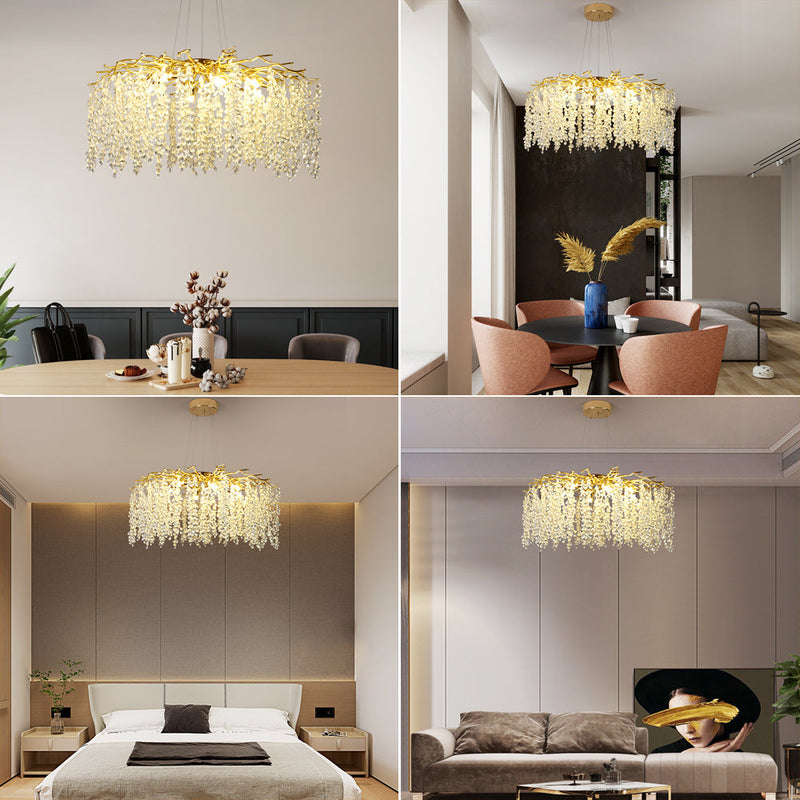Golden Wisteria Crystal Chandelier 80cm - image 6