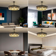 Angelo 9-Light Round Crystal Chandelier 80cm Smoke Finish - image 6
