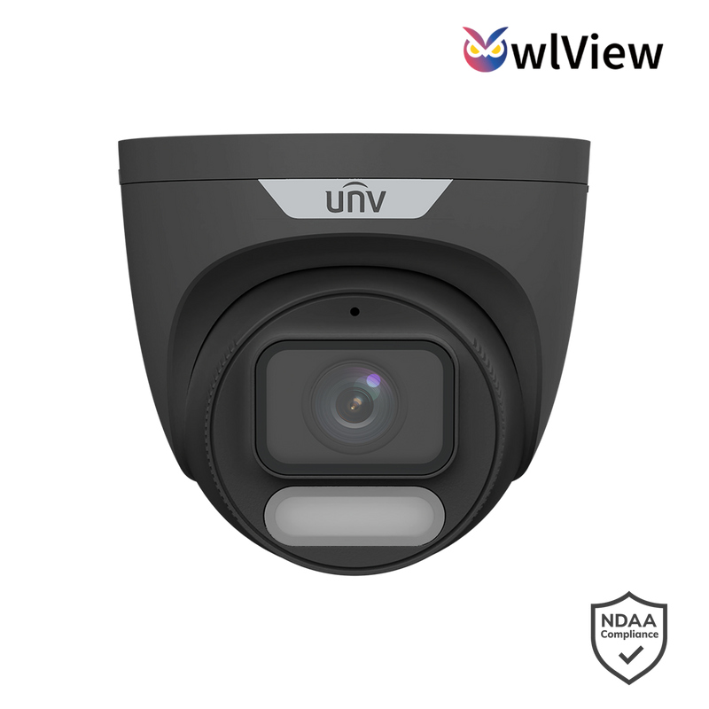UNV 6MP OWLVIEW TURRET 2.8mm FIXED CAMERA BLACK