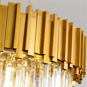 Luxury Crystal Strip Chandelier Gold Ceiling Light Lamp LED CL-CSCG