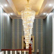 Crystal High Ceiling Chandelier Luxury Modern Spiral Light CL-LCAKE21