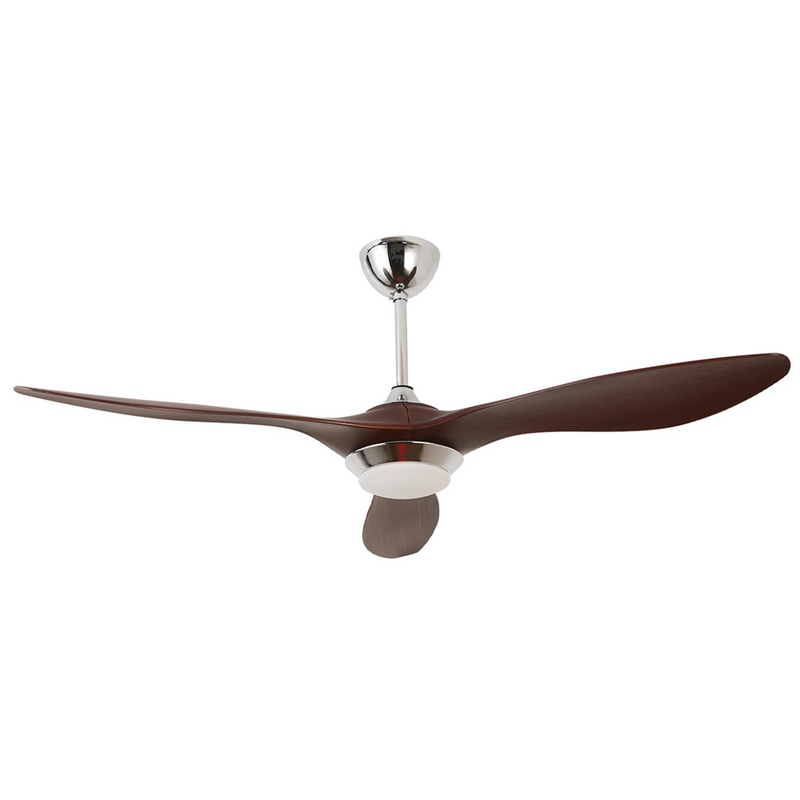 52'' Ceiling Fan with Light Silver&Brown with Remote Control CF-5206