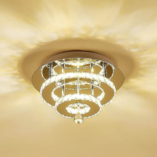 Mini LED Crystal Chandelier 3Color Adjustable Bedroom Lamp CL-SC2R