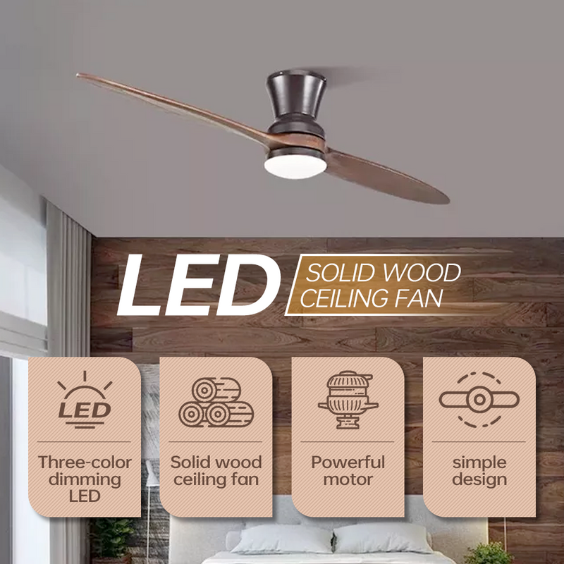 Ceiling Fan With LED Light 60"Designer 2Wood Coffee Blades 60W CF-6003