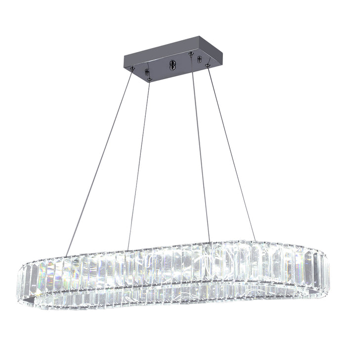 Crystal Wave Linear Chandelier 100/150cm Gold/Silver