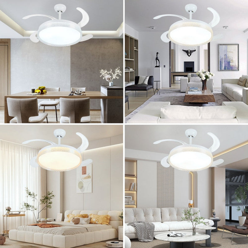 Windora Liora 42" White Weave DC Ceiling Fan w/ 3CCT LED Remote Control - image 9