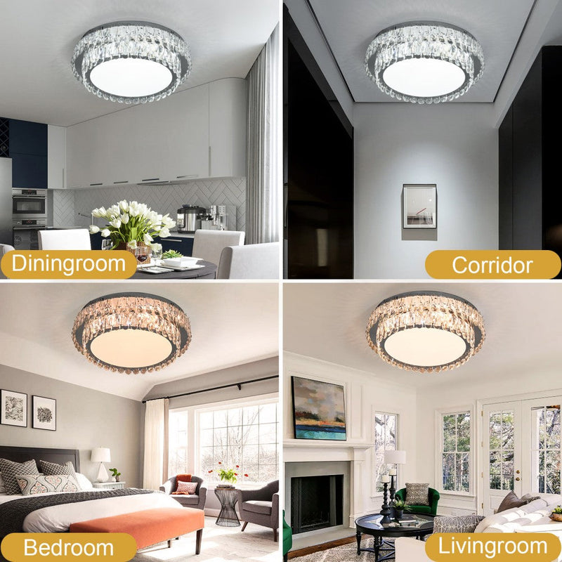 Virelle 60W Tri-Colour Dimmable Crystal Chandelier - image 8