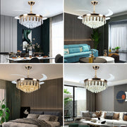 Windora Valen 42" Gold Crystal Chandelier DC Ceiling Fan w/ 3CCT LED Remote Control - image 9