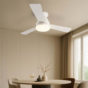 Ceiling Fan with Light 36/42" DC Motor 3 Wood Blades White CF-JYFW