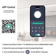 Modern LED Ceiling Light 6/8 Square Dimmable Flush Mount Light Remote App Black CL-SBK
